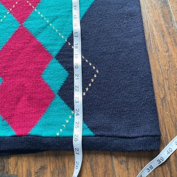 Vintage Navy 90’ s Geometric Sweater size 1X GUC - Picture 8 of 10